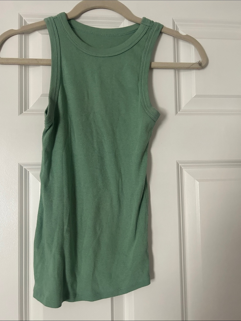 a new day Ribbed Tank Top in Sage Green